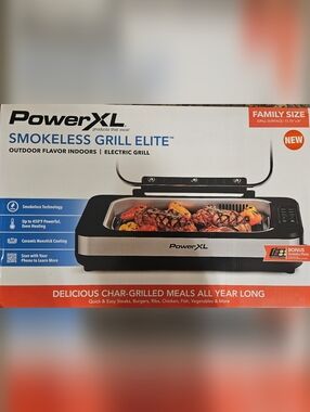 Smokeless Grill Elite Electric Grill - Black & Silver